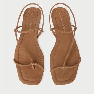 Loeffler Randall Eleanor cacao suede strappy sandal